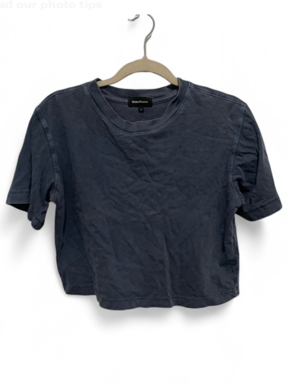 Richer Poorer Blue Cropped Short Sleeve Tee Shirt